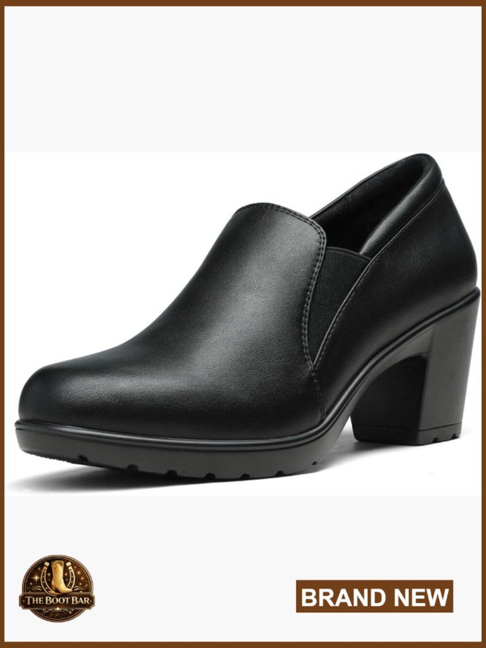 Low Chunky Block Heel Pumps Comfortable Slip-on Heeled Loafers Dress Work Shoes